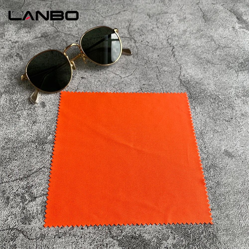 100 stücke 150x150 MM Orange Gläser Reiniger Mikrofaser-reinigungstuch Für Objektiv Telefon Bildschirm Reinigungstücher Brillen Zubehör – Detail 5