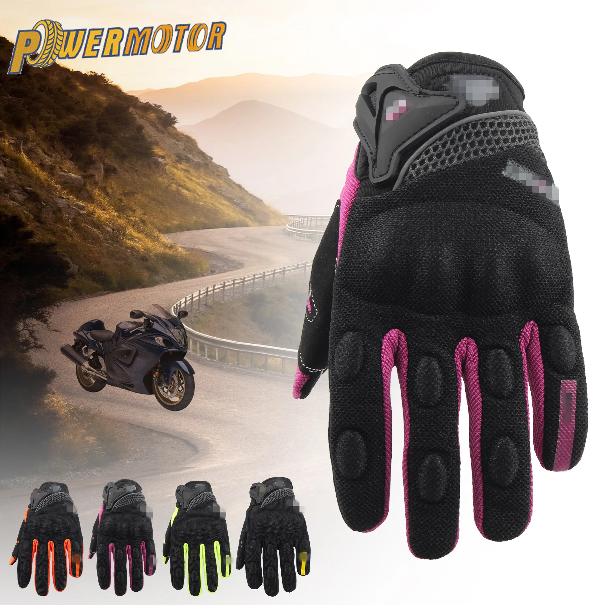 

Motorcycle Full Finger Breathable Gloves Summer Motocross Knights Gloves Men Motorbike Riders Gloves Touch Screen