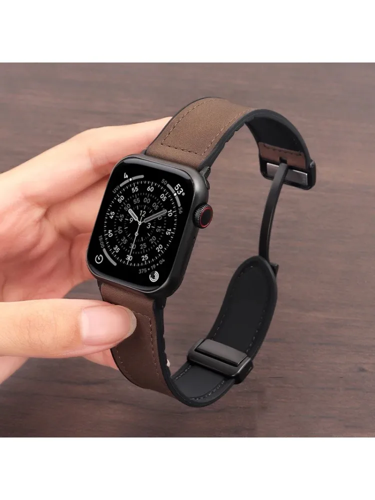 Echtes Lederarmband für Apple Watch Band 11 46mm 42mm 44mm 40mm 45mm 41mm Armband iWatch Series 10 9 8 7 SE3 Ultra 3 2 49mm