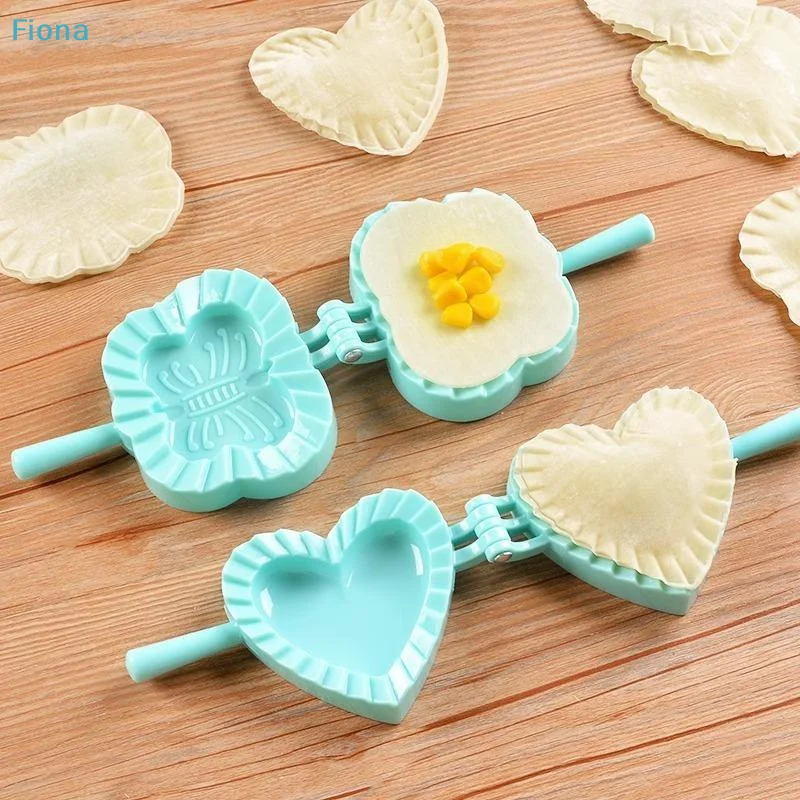 ✔ Moldes de Plástico para Empanadillas con Forma de Corazón y Mariposa, con Borde Ondulado, Herramienta para Hacer Pierogi/Pastelitos Caseros