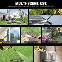 Cordless Brushless High Pressure Clean Car Water Gun 30000RPM Home Garden Painting Machine Gun for Dewalt 20V Battery