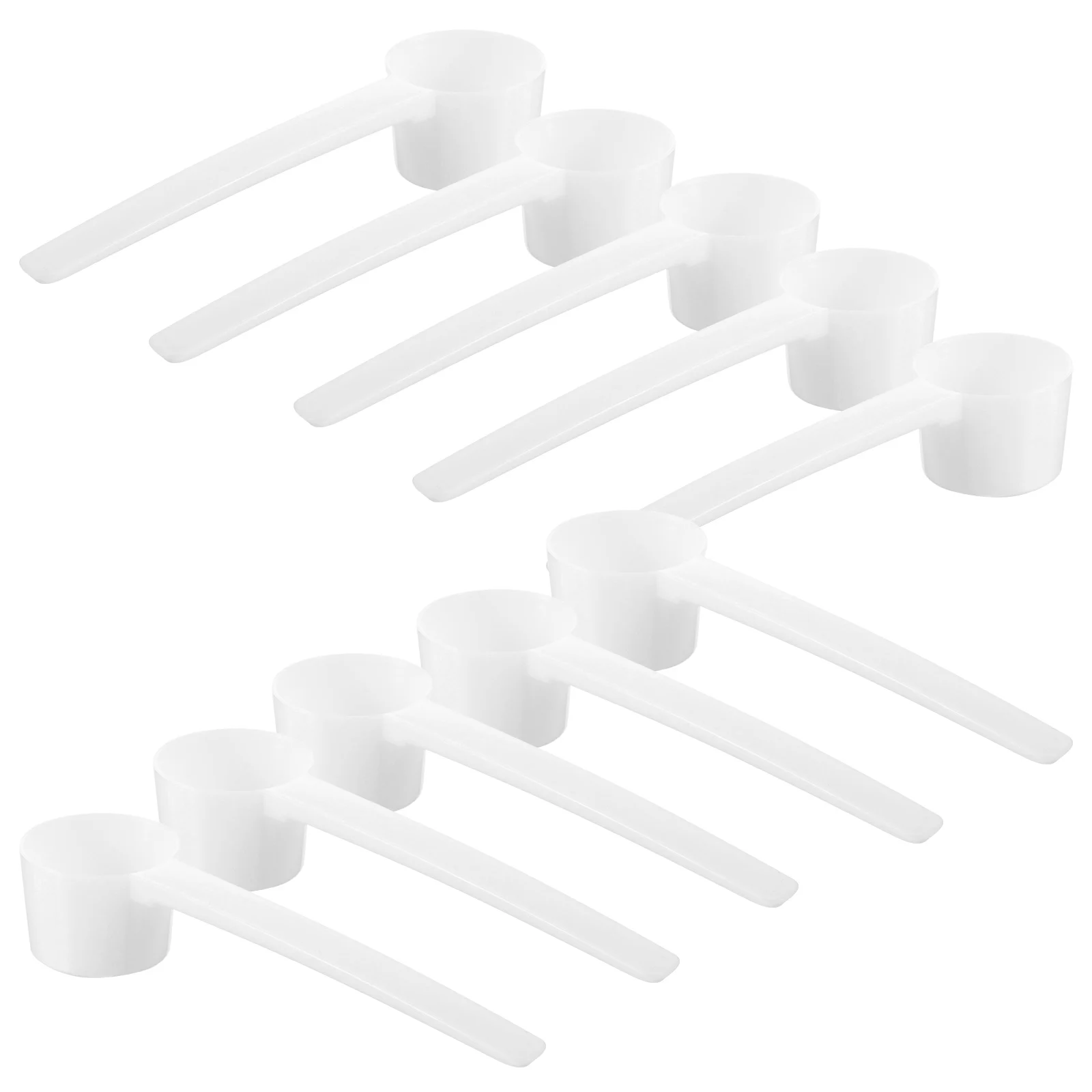 10 Pcs Measuring Set for Kitchen Plastic Teaspoons Spoons Scoops Long Handle Milk Teaching Equipment