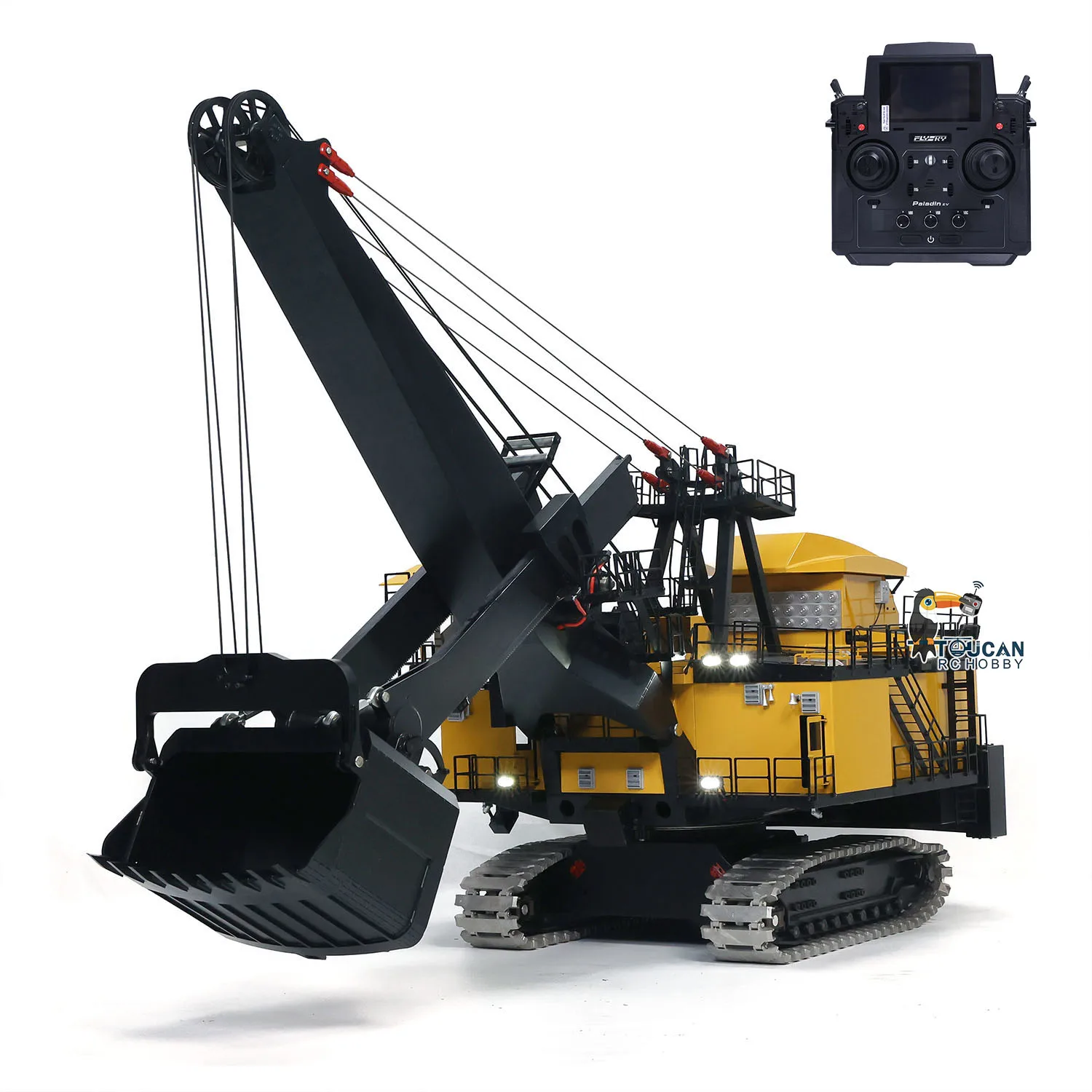 1/25 Metal Electric Rope Shovel Excavator RC Mining Equipment Heavy Digger Radio Control Finished Light Trucks Car Machine Toys