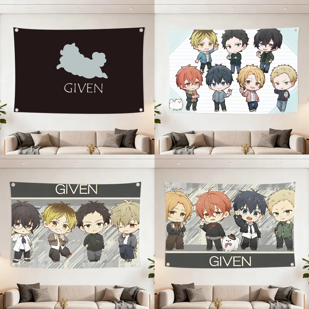 Given Anime BL Mafuyu q flag Decoration Outdoor Picnic Party Art Hanging Home Camping Party Banner Best sellers