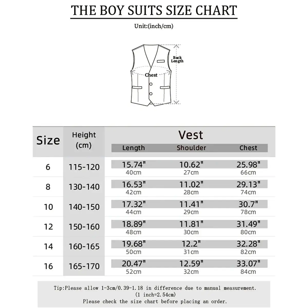 Schwarze Weste Jungen Kleid Anzug Kinder Blazer Kleinkind Hochzeit Formelle Klavier Performance Westen Kinder Schule Party Marine Kleidung – Detail 1