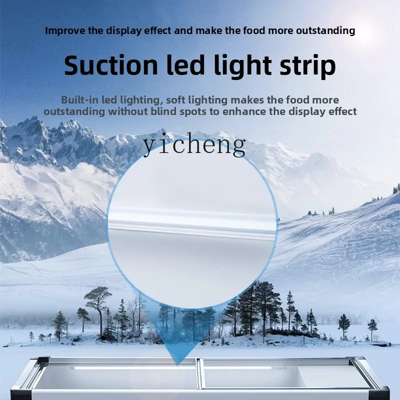 zz Fried Skewers Stall Refrigerated Fresh-Keeping Countertop Freezer Small Display Freezer Commercial Horizontal Freezer