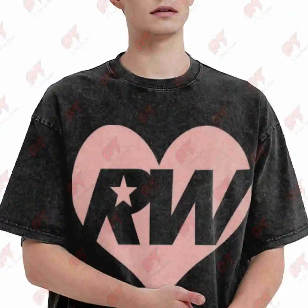 Robbie Williams I Love Inspired Angels Vintage Washed Tee Pure Cotton T-Shirt