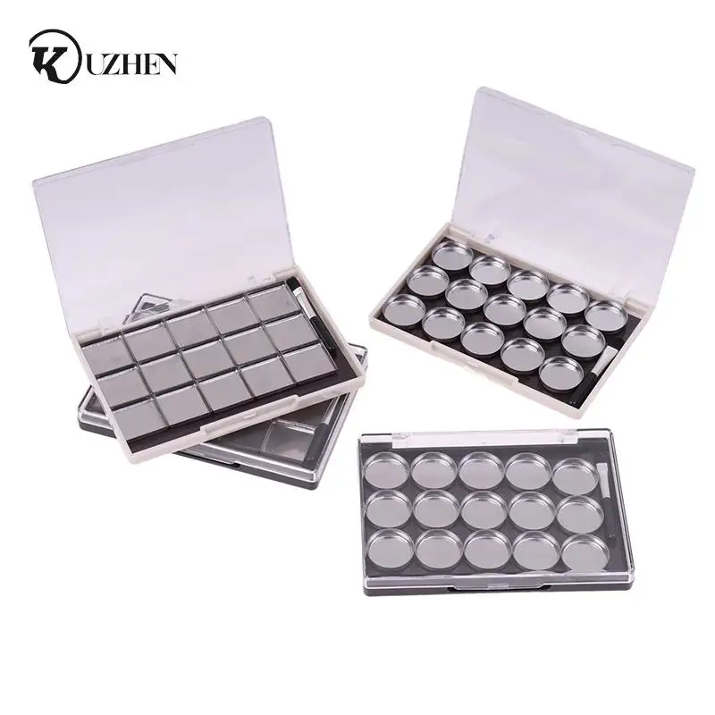 Empty Magnetic Cosmetics Palette 15 Grids 20mm Iron Plate And Brush Eyeshadow Blusher Lipstick DIY Makeup Box