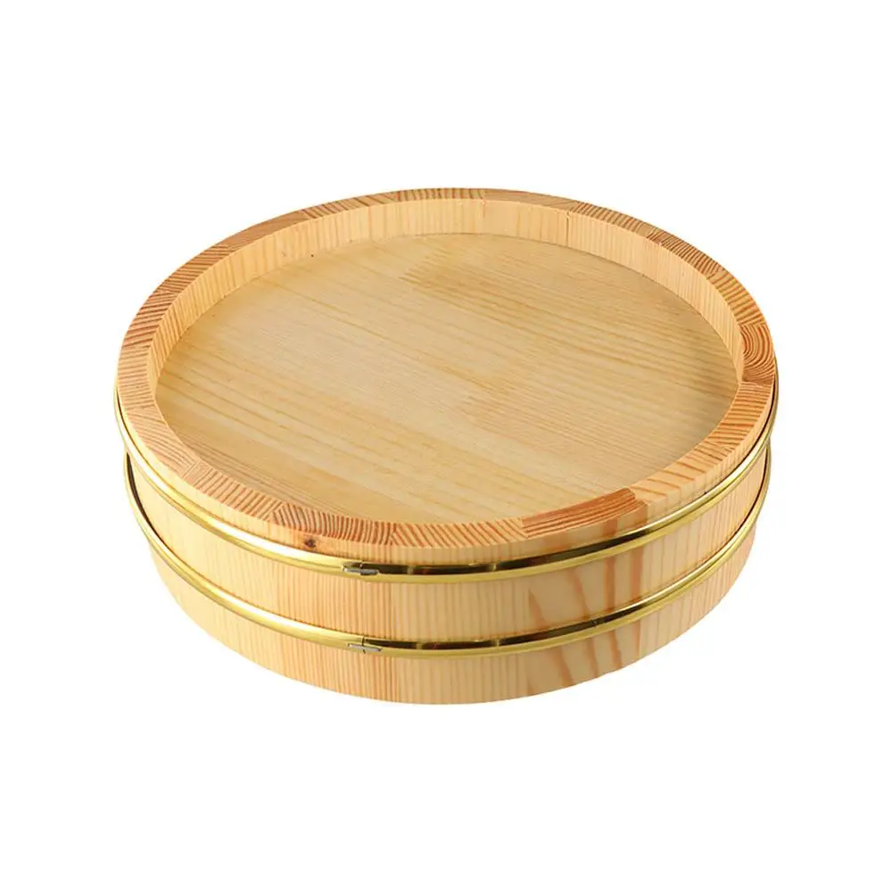 

Creative Rice Sushi Bowl Bucket Tub Reusable Rustic Japanese Steamer Barrel Exquisite Multi-Function Round Tray Food Serving