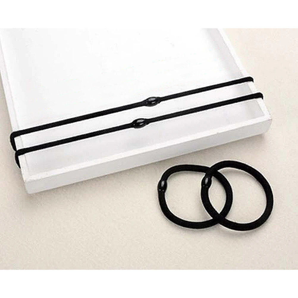 

50pcs Black Bean Hair Ties Elastic Simple Design Classic Color Everyday Wear Stylish Accessories For Women Thick Hair Rope