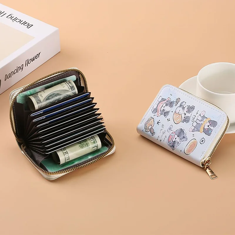 2025 New Border Collie Card Holder for Men & Women, Large Capacity Multi‑Card Slots Coin Purse, Christmas Gift