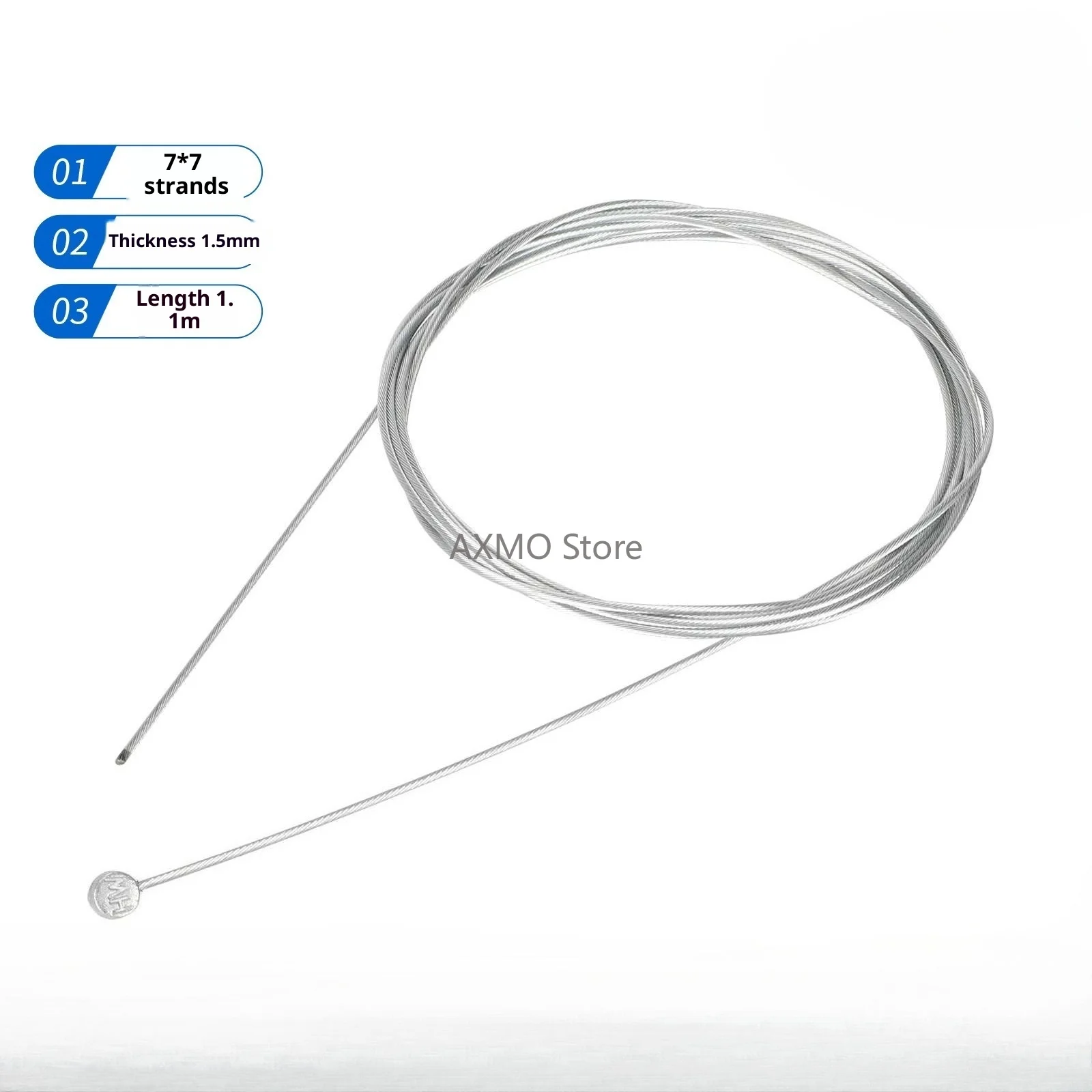 10 قطعة 1.1 متر كابل فرامل يد الأساسية مع 7x7 السواحل 1.5 مللي متر سميكة تحويل كابل الأساسية الداخلية ل سكوتر الفرامل رافعة كابل E-سكوتر جزء #2