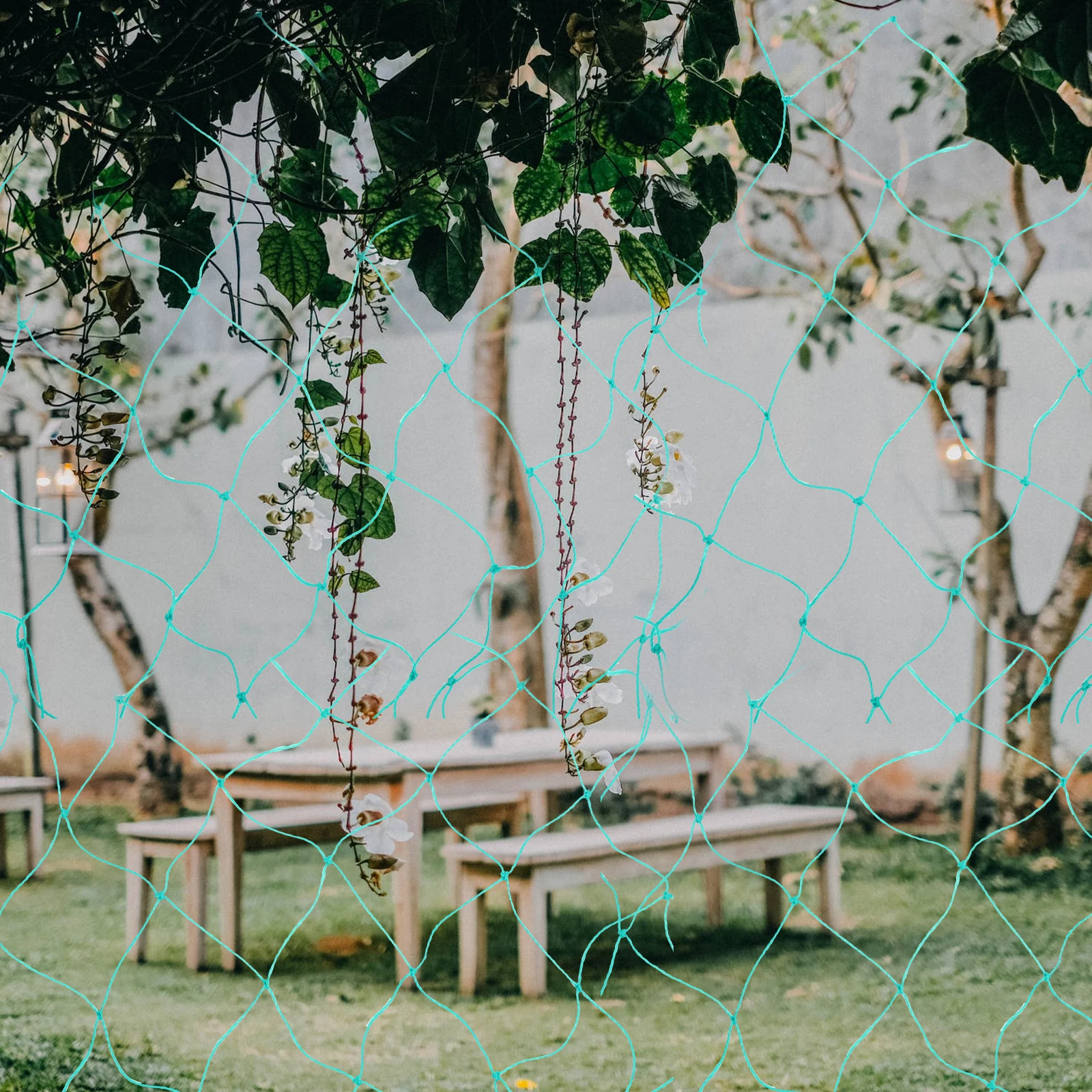 

Durable Trellis Netting Plant Support Vine Climbing Net Garden Green Multi-functional Long-lasting Safe Practical Balcony Park