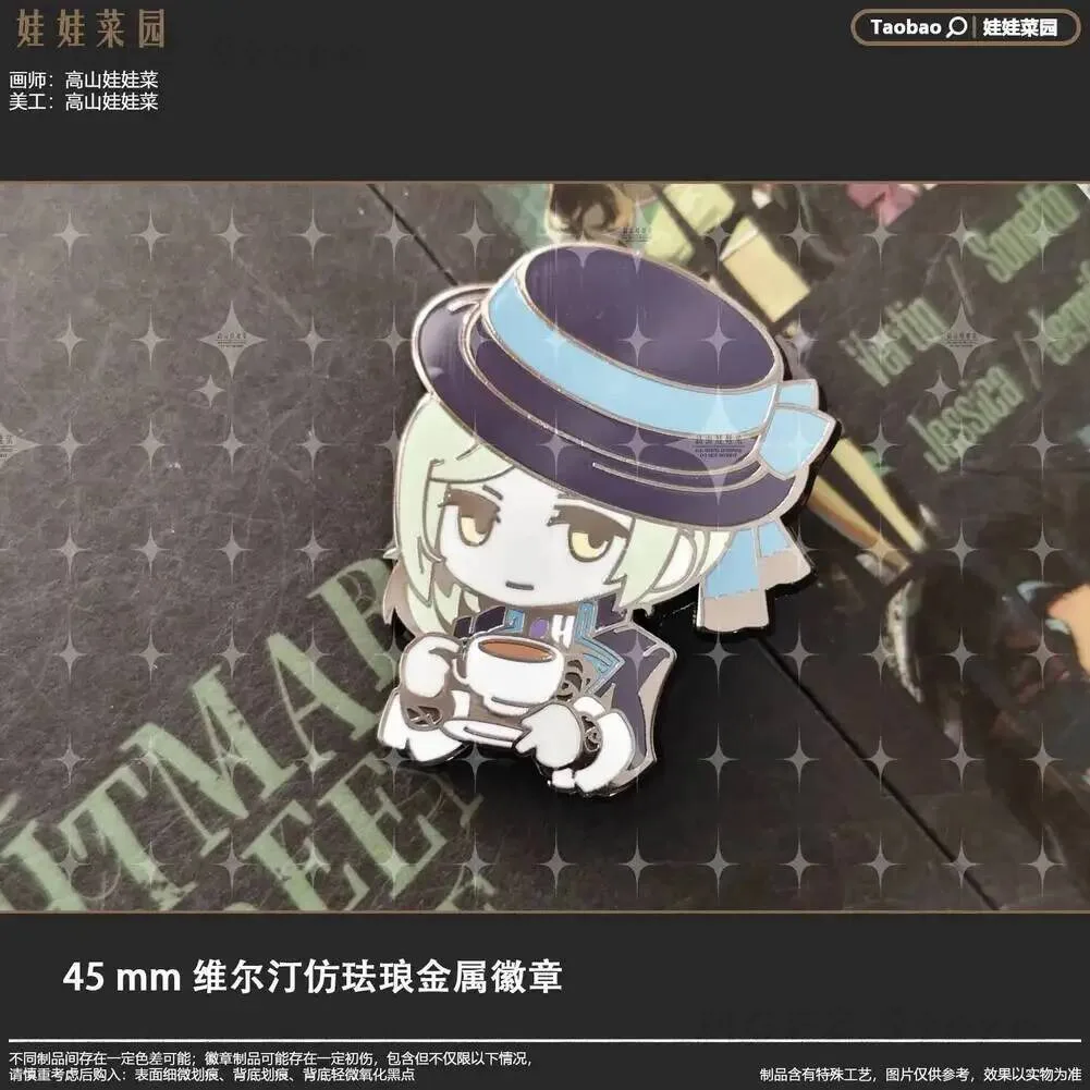

Cosplay Game Ornament Bedge Clothes Decor Vertin Reverse:1999 Q version Series Metal Badge Pins Brooch Anime Props