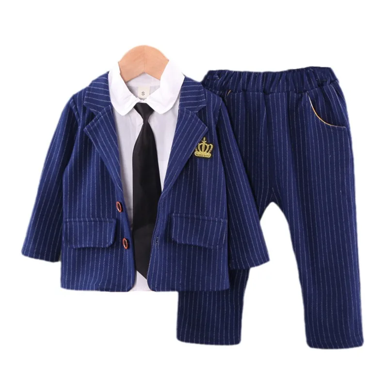 New Spring Autumn Baby Boys Clothes Children Coat Shirt Pants 3Pcs/Sets Toddler Gentleman Suit Infant Outfits Kids Tracksuits