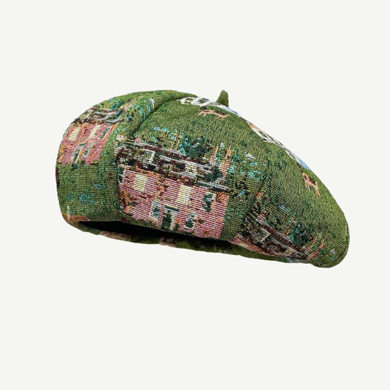 

Women Beret Cap Spring Green Durable Painter Hat Accessory For Outdoors Autumn