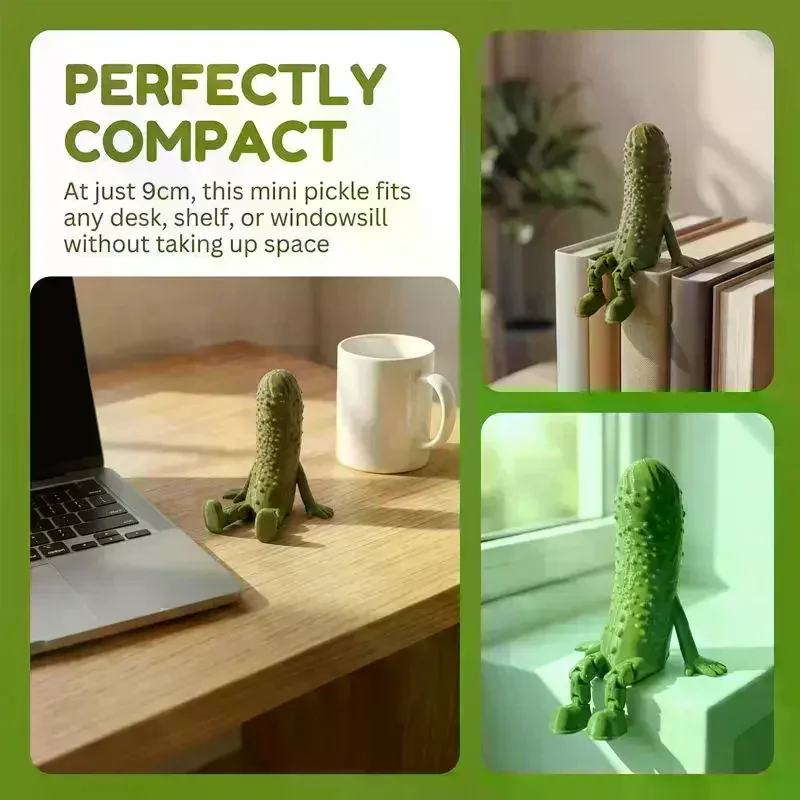 Cucumber Desktop Ornament, Creative Small Seated Statue, Cute Desktop Companion Decoration, Suitable For Home Pickled