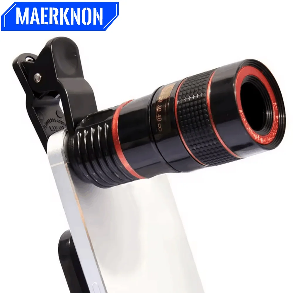 12x Telescope Phone Long Lens Universal Smartphone Telescope Focus Len Portable Mini High Magnification Monocular Telescope Lens