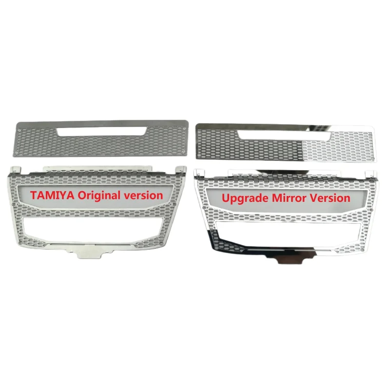 อะลูมินัมอัลลอยฝากระโปรงรถพร้อมไฟ LED สำหรับ1/14 Tamiya Volvo F16 56360ชุดดัดแปลงรถไถ RC