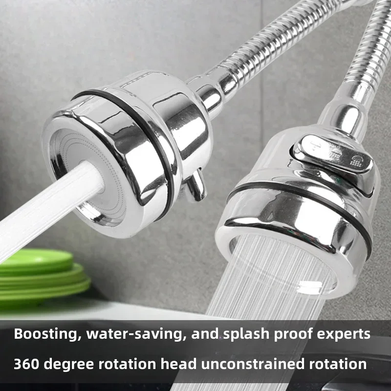 

Tap Spray Head Kitchen 360 Degree Rotation Anti-Splash Shower Water Saving Faucet Sprayer Nozzle 3 Modes Connector Bubbler