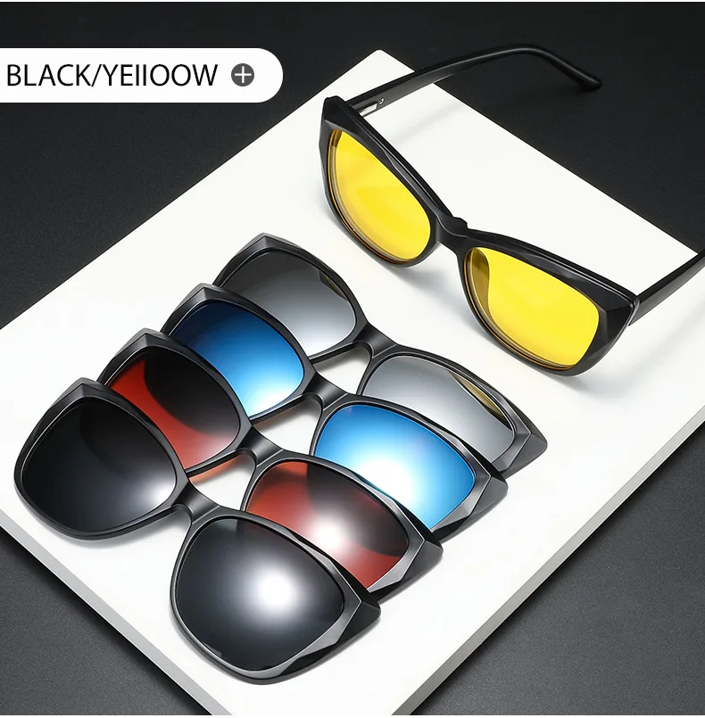 Vcka 10 in 1 Frauen Katzenauge Myopie Sonnenbrille Mode polarisierten Magnet clip auf Brille verschreibung pflicht ige Brillen gestelle-0.5 ~-6,0 – Detail 11