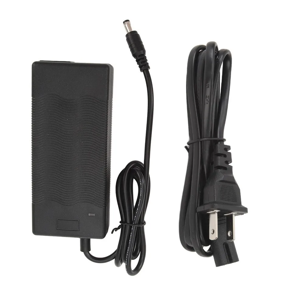 

DC 5.5x2.5mm Electric Scooter Charger 42V 2A Portable Electric Scooter Power Cord Black with Power Cord