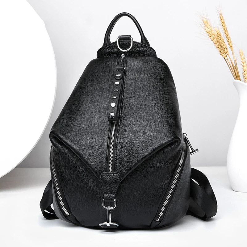 Anti-theft Women Backpacks 100% Genuine Leather Travel Backpacks Large Capacity Schoolbag For Girls 2022 New Design Backpack