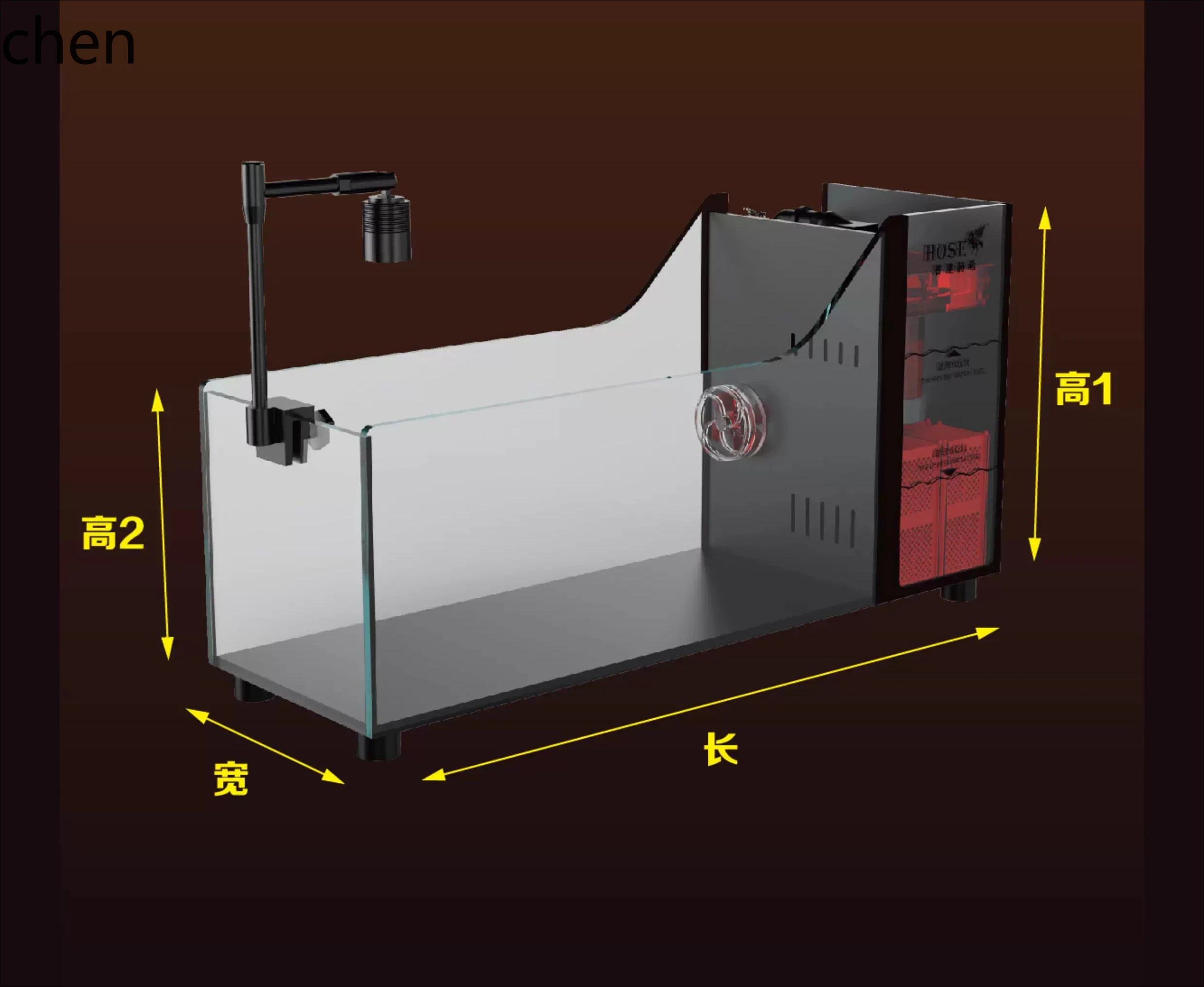 

ZML Glass Tank Ultra-clear Glass Tank Bottom Filter Bottom Filter Floor Fish Tank for Home Living Room