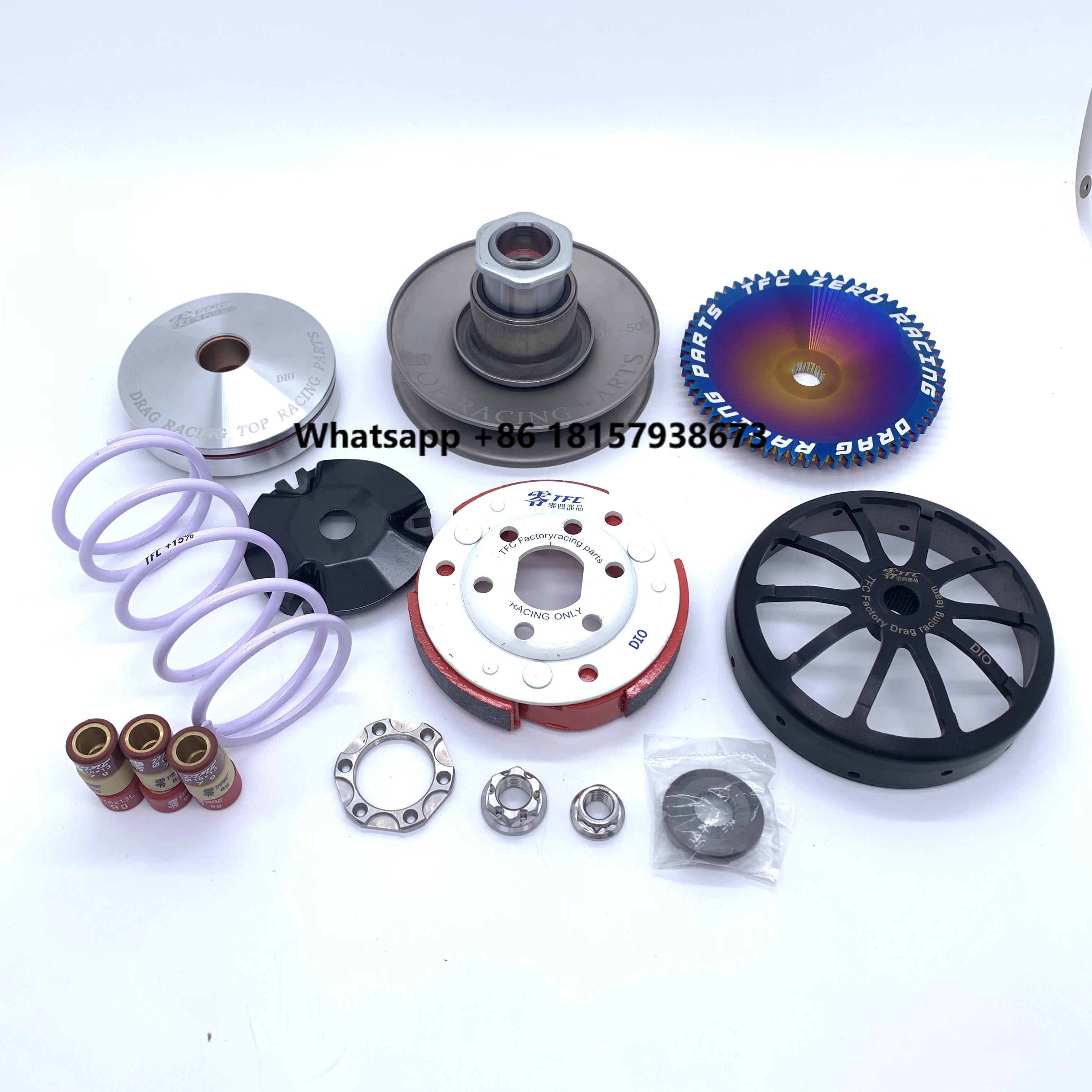 

TFC Modified Power Kit Set for DIO50CC Contains Clutch Bowl Public Open and Closed Disc Plubrium Disc Leaf Disc, Pl