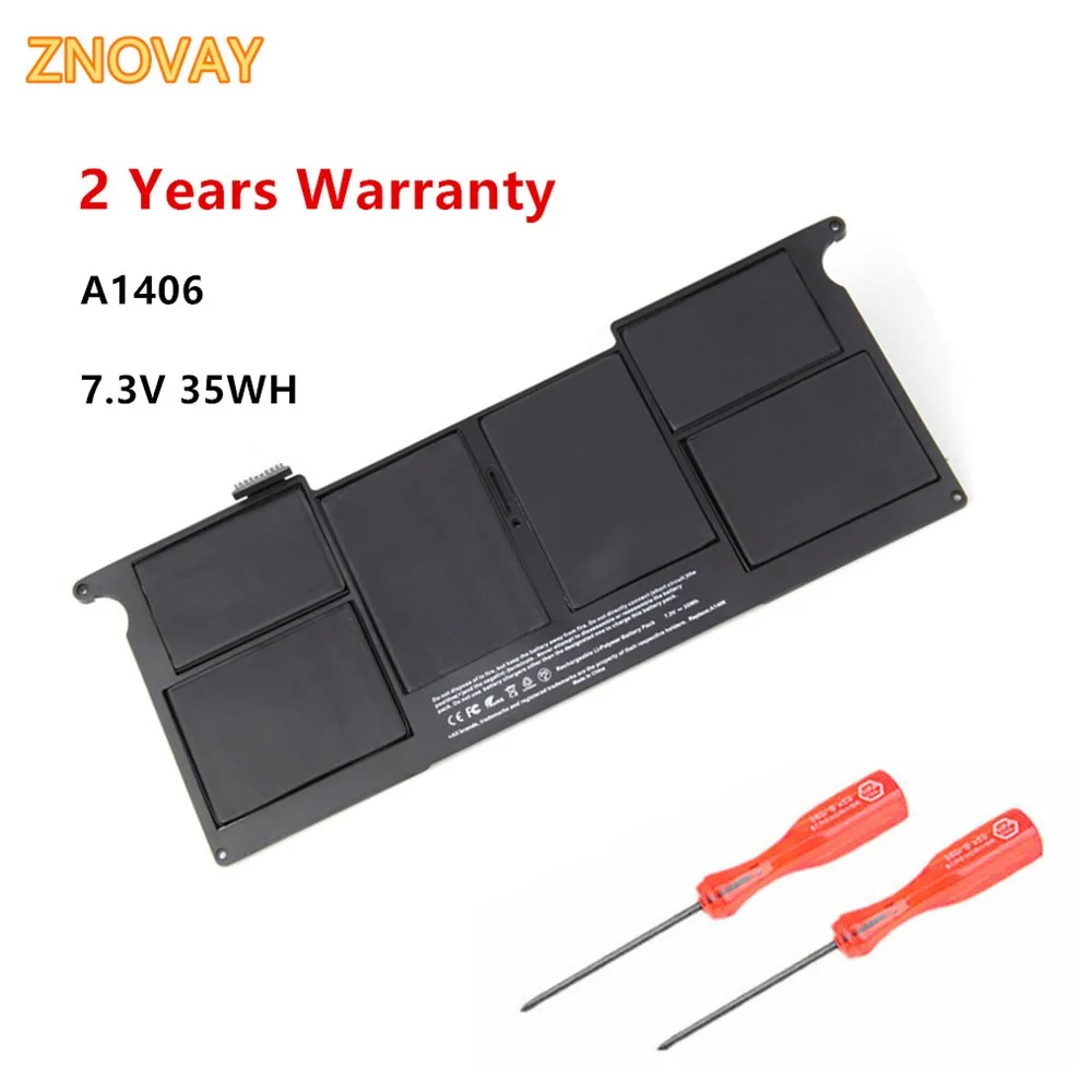 

ZNOVAY New A1406 7.3v 35wh Laptop Battery For Apple MacBook Air 11" A1465 2012 A1370 2011 MC965 MC505