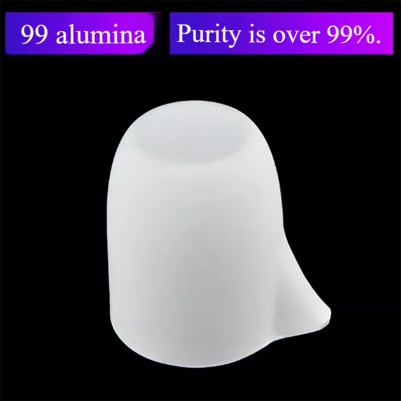 200ml corundum crucible arc with nozzle 99% alumina high temperature resistance 1600 degrees for scientific research