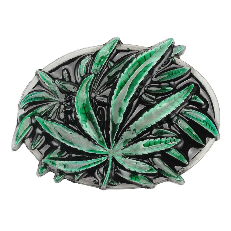 

Пряжка ремня с зелеными листьями растений YonbaoDY K454