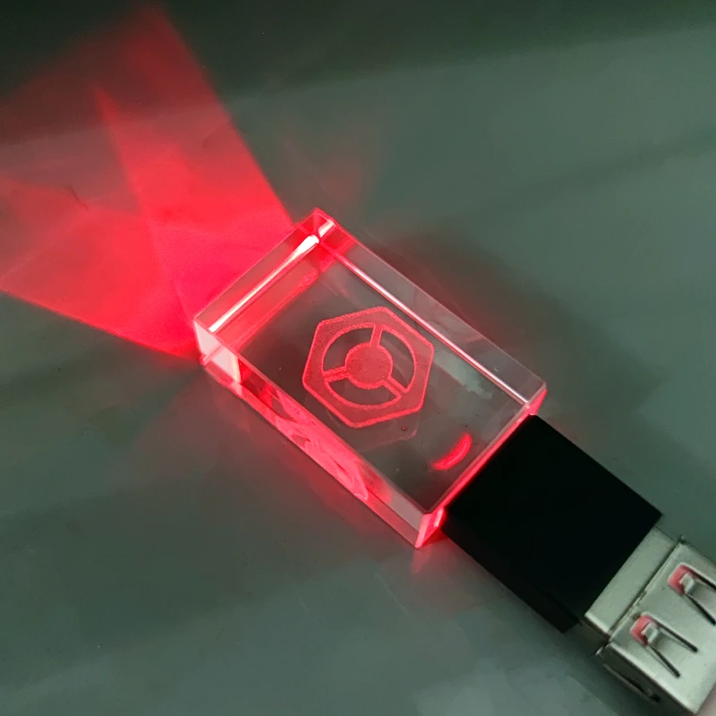 Custom logo pioneer DJ Silver Crystal USB3.0 High-speed Pen drive(Default red LED light）