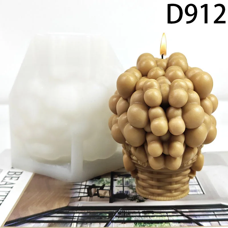 ثلاثية الأبعاد الحب باقة تصميم قالب من السيليكون الروائح شمعة الجبس الديكور قالب كعكة أدوات الخبز هدية المنزل