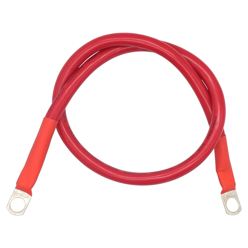 4 AWG Gauge 60Cm Battery Power Inverter Cables For Solar, Car, RV & Marine With Dust Cover