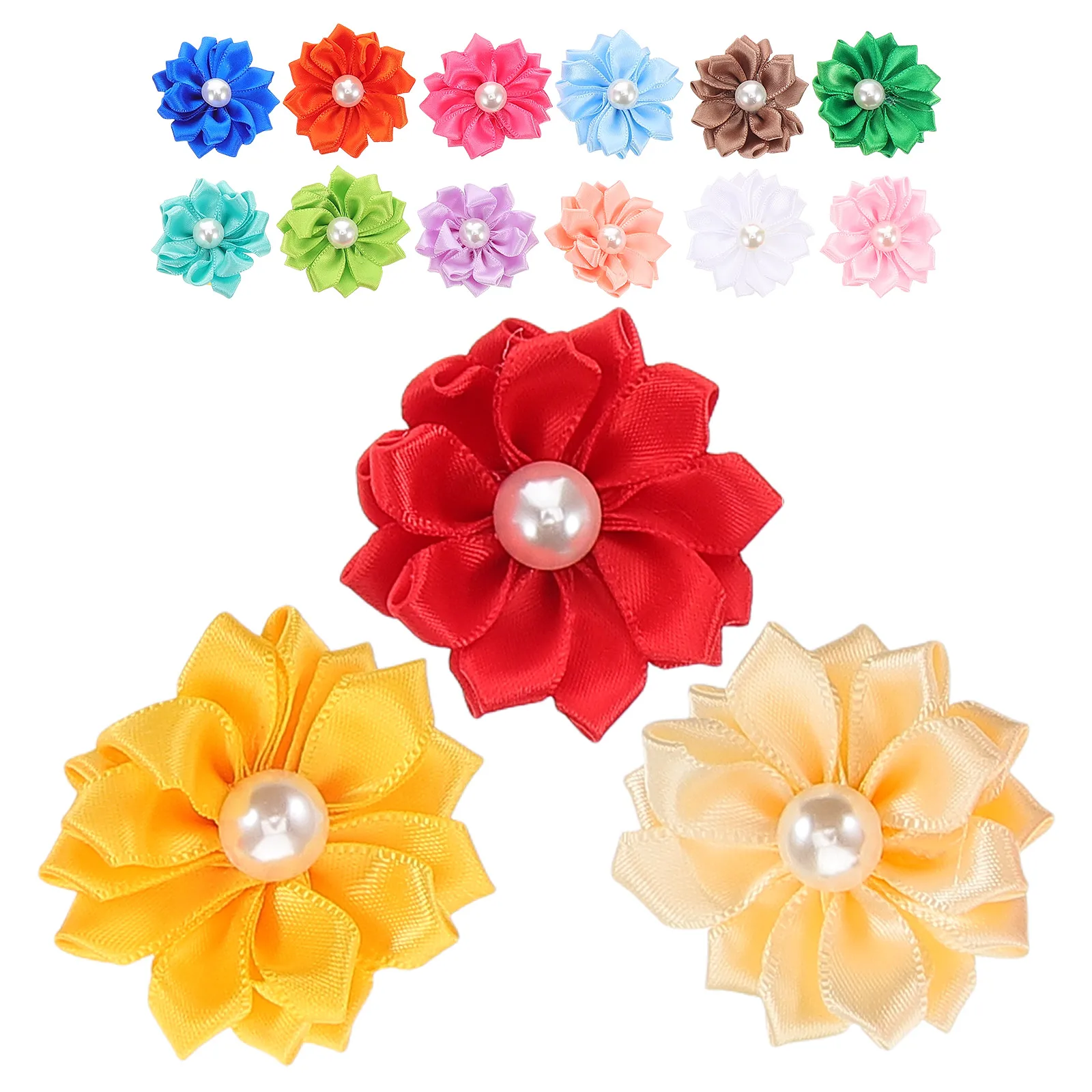 

20 Pcs Flower Dog Necklace Hair Tie Cartoon Puppy Kitten Cat Decor Portable Outdoor Pet Accessories Multi Occasion Use