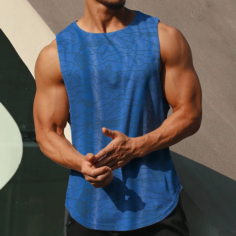 

Summer New Men's Vest Quick-drying Running Basketball Training Fitness Loose Vest Fashion Men Gym Tank Top Men's Clothing