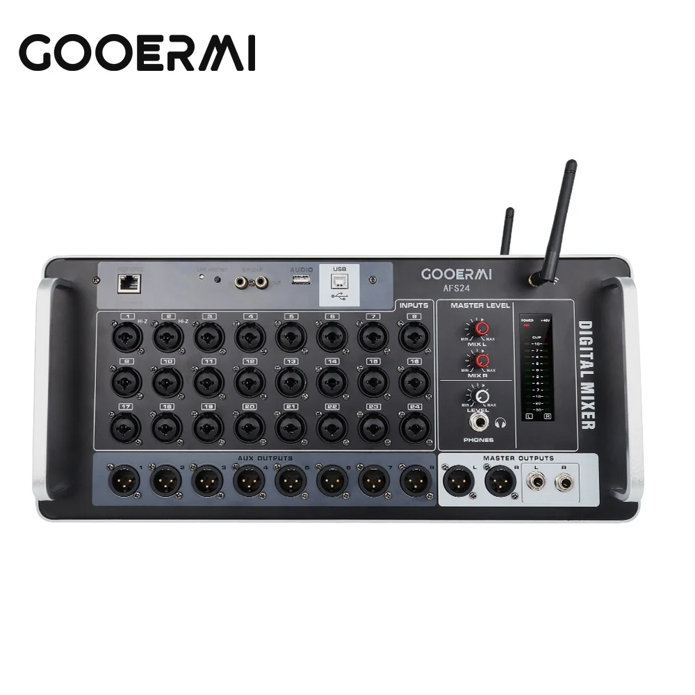 ASF24 Professional 24-Channel Digital Rack Mixer Audio Mixer DSP Mixer with WIFI Recording Console