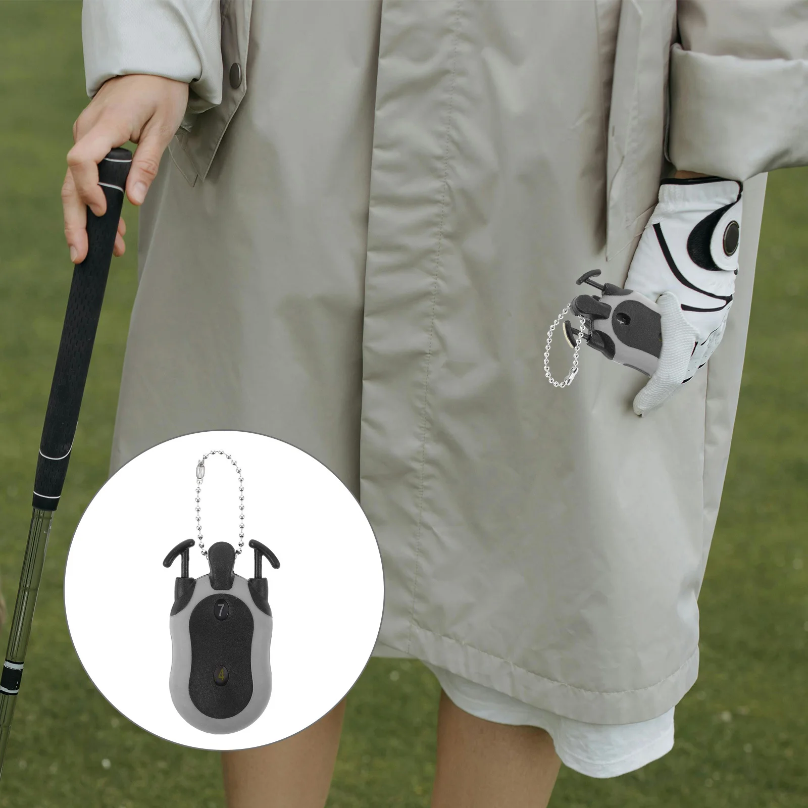 

Golf Stroke Counter Portable Mini Score Keeper For Men Women Lightweight Golfing Scoring Device Durable Outdoor Sports Accessory