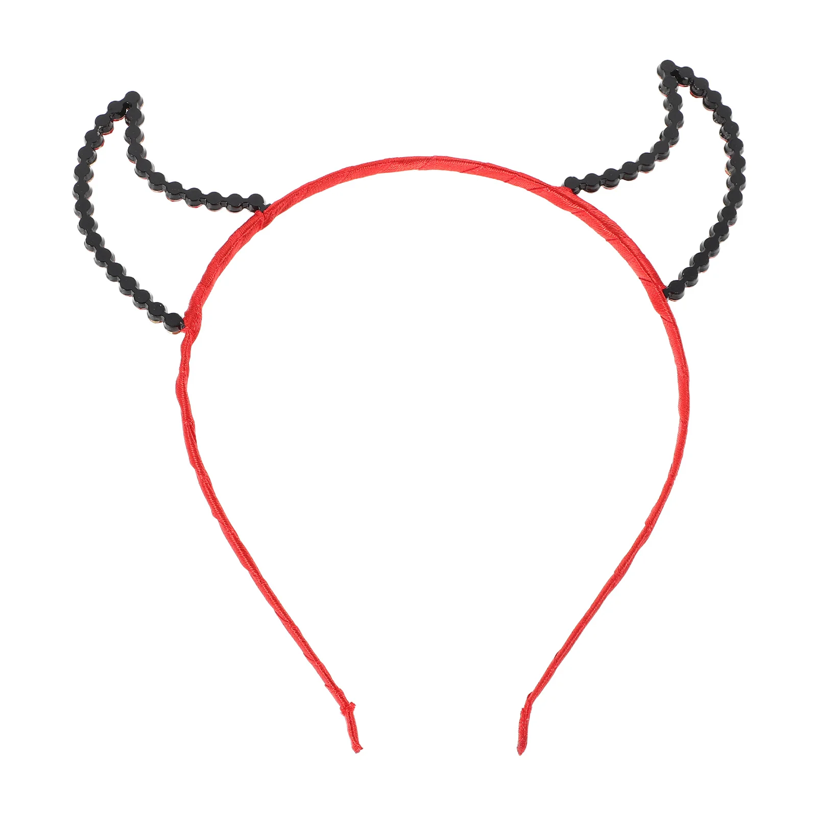 

Devil Horns Headband Halloween Demon Red Rhinestones Costume Accessories Cosplay Party Cow Horns Headband Halloween Headbands