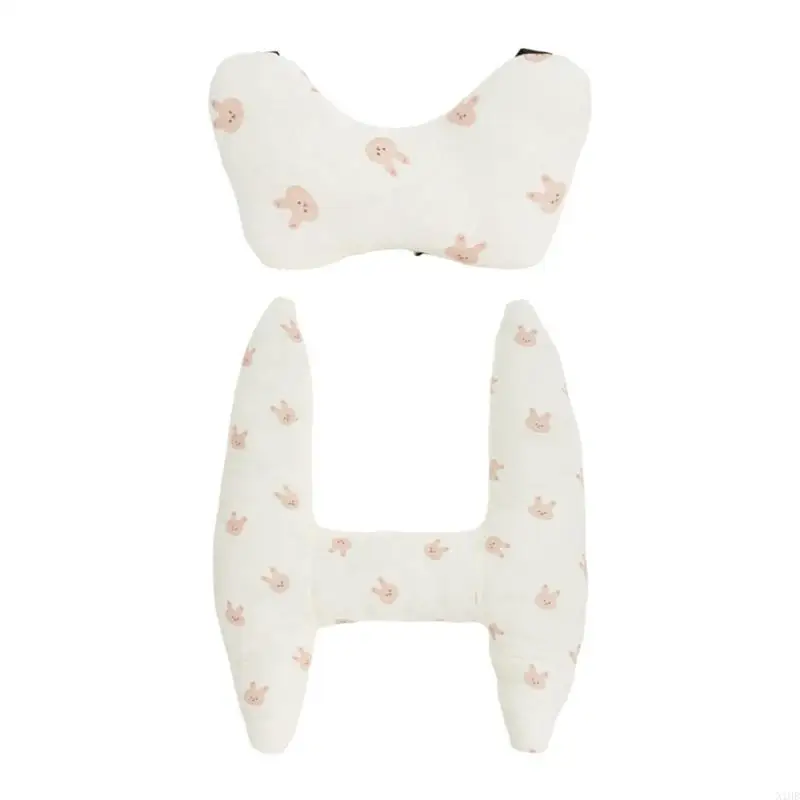 1 Set Children's Car Comfortable Pillow, Printed Kids Soft & Breathable Cotton Neck Support Cushion Pad Safe Use
