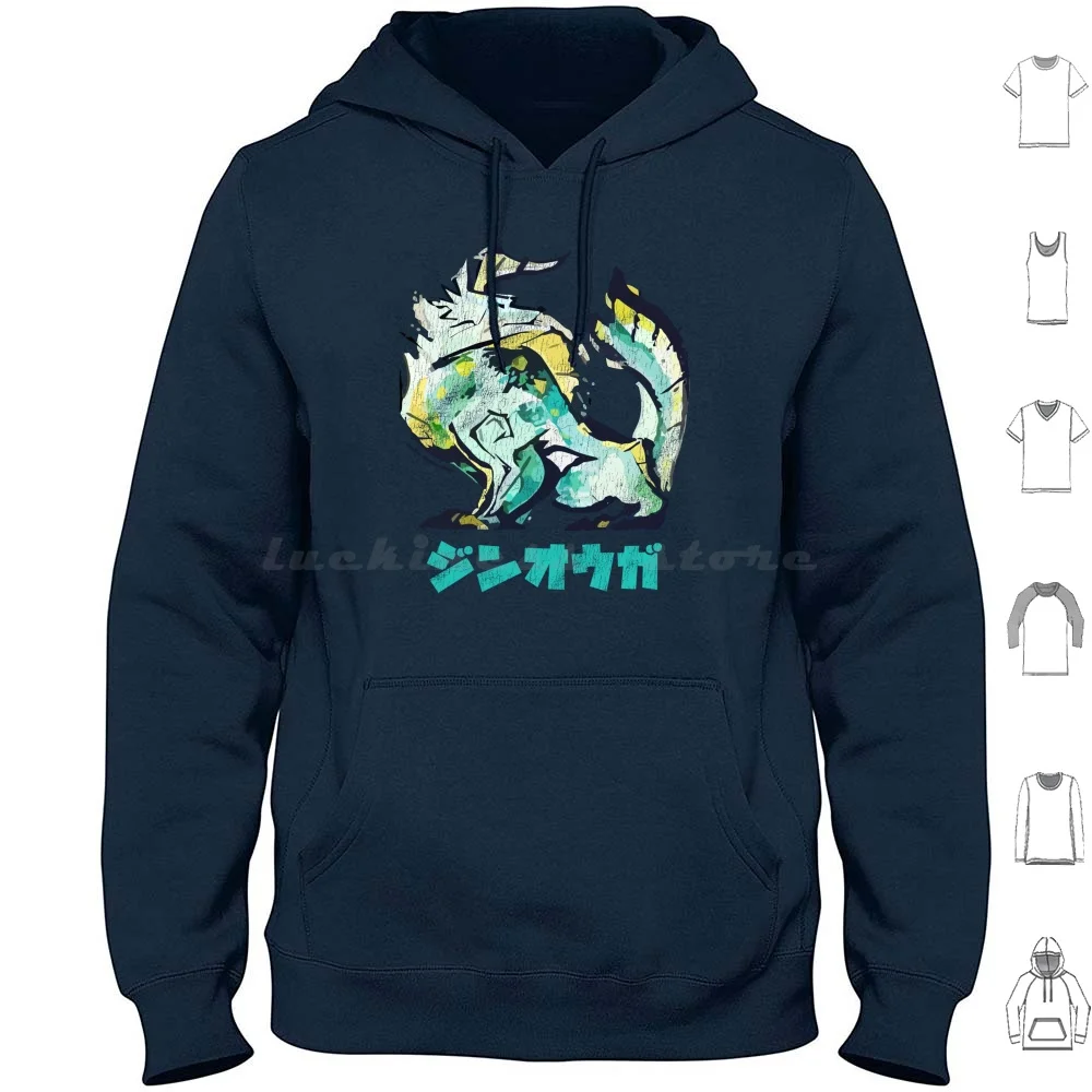 

Толстовки Monster Hunter Rise Zinogre с длинными рукавами Zinogre Wyvern Monster Hunter Rise Sunbreak Monster Hunter Rise
