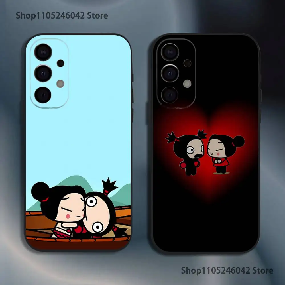 

Pucca Cute Love Shockproof Phone Case For Samsung S25,S24,S21,S22,S23,S30,Ultra,S20,Plus,Fe,Lite,5G Black Cover