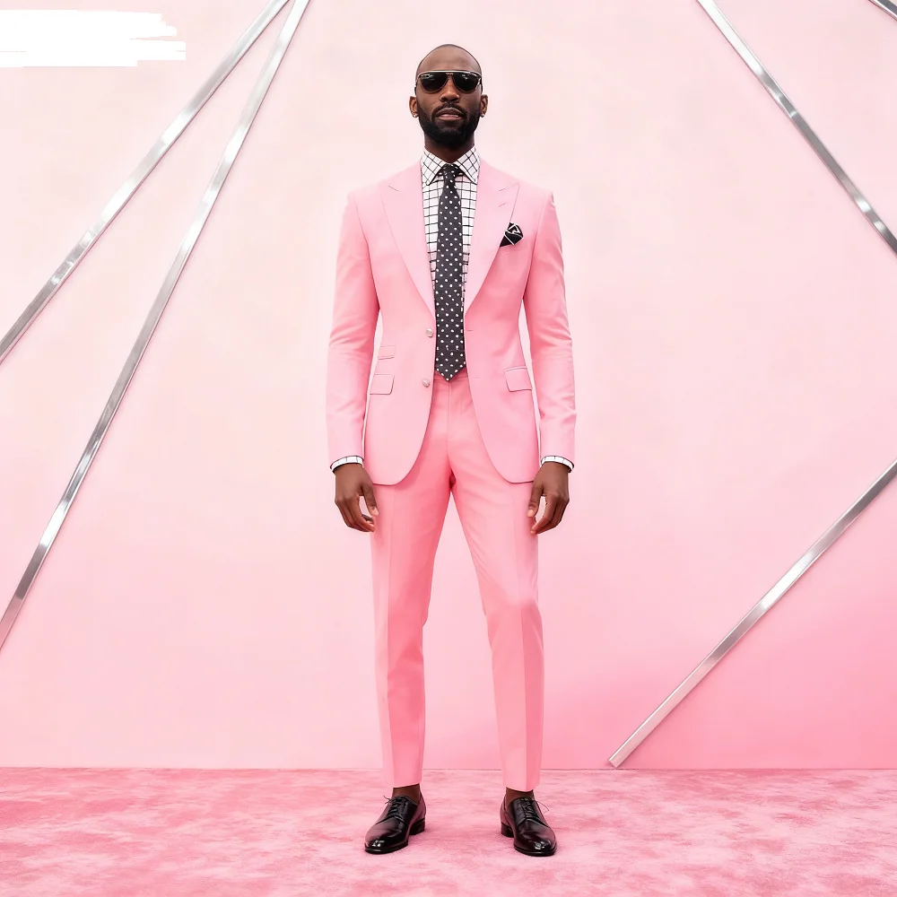 

Roxo Intelligent Casual Lapel Tuxedos for Men Slim Fit Solid Smoking Customizable Boys Tuxedo Suits for Men