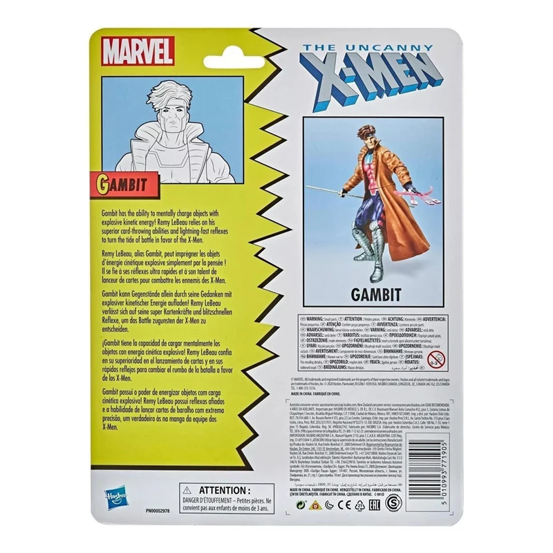 Hasbro Marvel Legends Retro Series The Uncanny X-Men Gambit Retro Hanging Card 6-inch Action Figure New in Stock