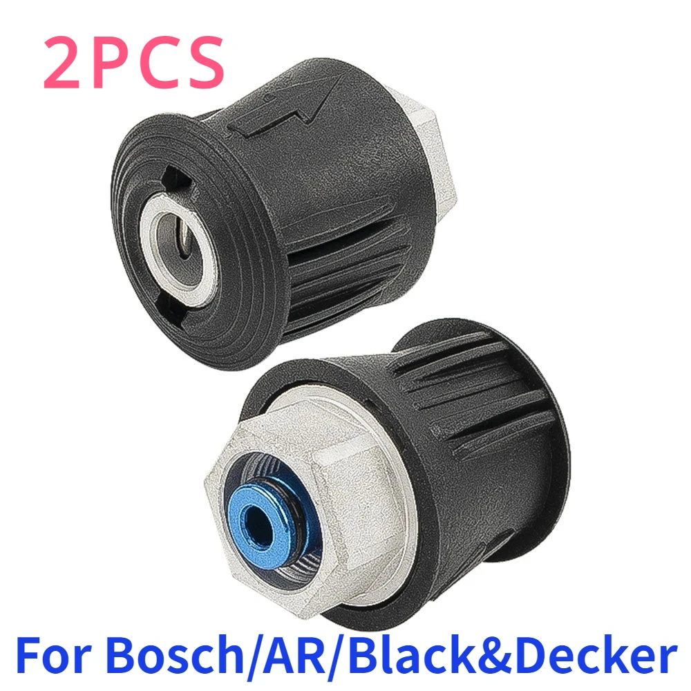 2PCS High Pressure Washer Gun Cleaning Hose Connector For Bosch/ Black&Decker /AR  Quick connector high pressure water