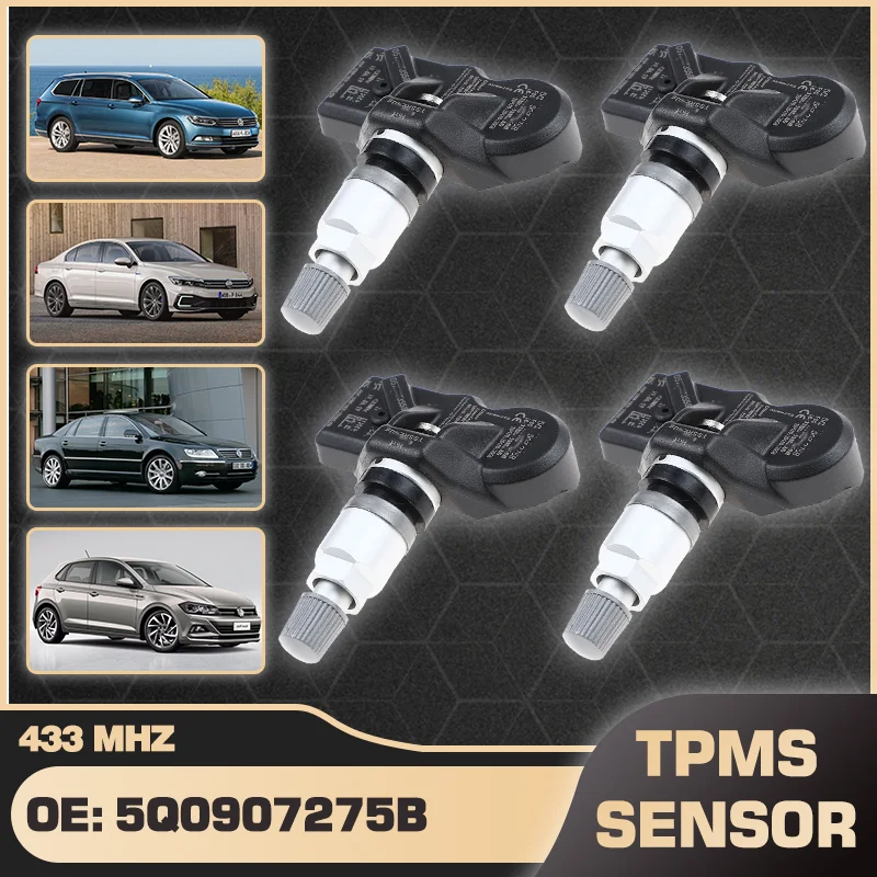 

5Q0907275B Tire Pressure Sensor For Volkswagen Passat VW Passat CC VW Phaeton Volkswagen Polo VW Scirocco VW Sharan VW T-Cross
