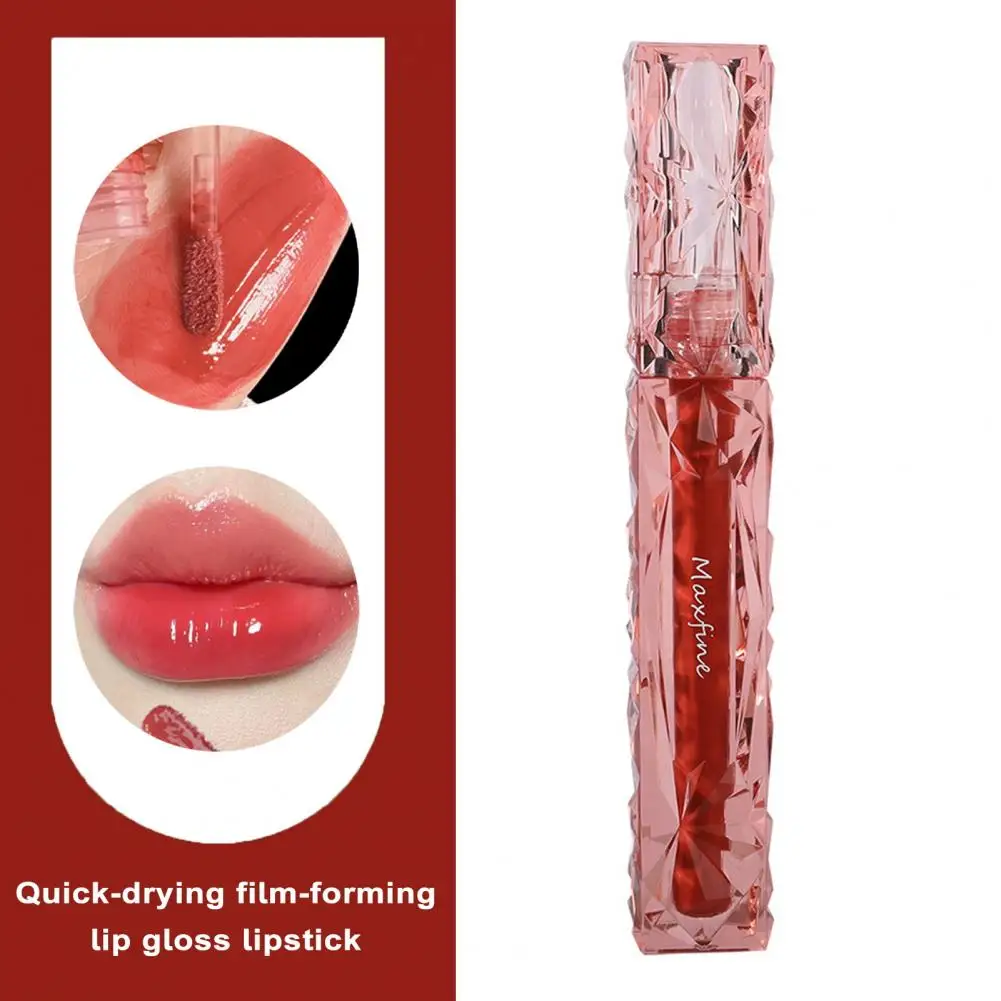 Nude Brown Mirror Water Lip Glaze Moisturizing Sexy Red Lip Tint Lipstick Makeup Long Lasting Non-stick Cup Lip Gloss Cosmetics