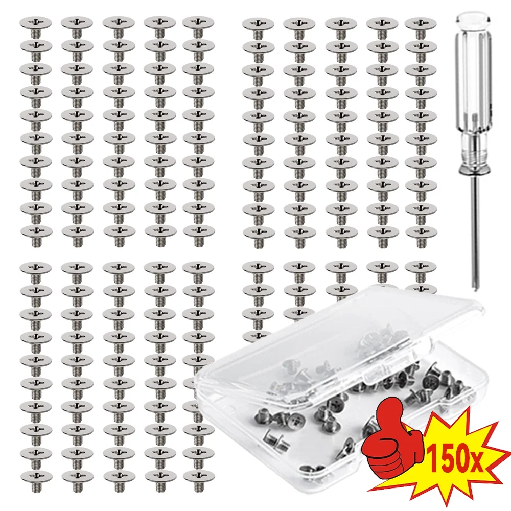 

50-150 шт. M2 * 2,5 + отвертка M.2 SSD комплект установочных винтов для компьютера железный никелированный крестообразный винт с плоской головкой и коробкой для ASUS