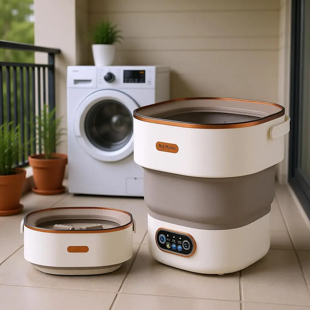 

Портативная мини-стиральная машина с отжимом, вместимость 16 л, идеально подходит для путешествий, автодомов, кемпинга, отелей